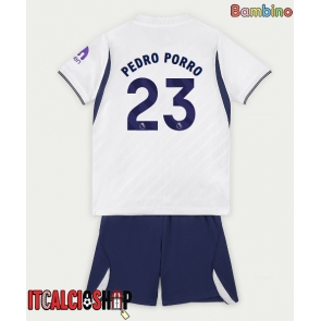 Tottenham Hotspur Pedro Porro #23 Prima Maglia Bambino 2026-27 Manica Corta (+ Pantaloni corti)